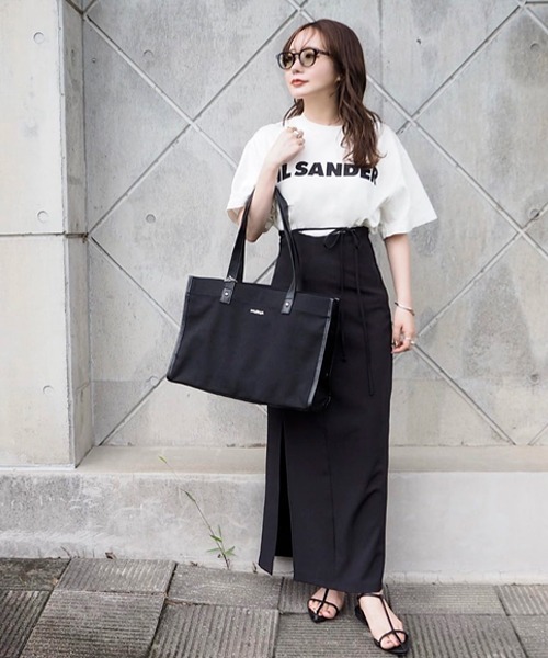 MURUA(ムルーア)の「MURUA(ムルーア) トートバッグ キャンバス MR-B1051 レディース バッグ かばん ブランド(トートバッグ・レディース・ブラック/アイボリー・FREE)」の8枚目の写真