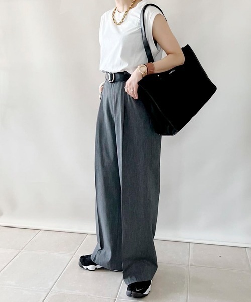 MURUA(ムルーア)の「MURUA(ムルーア) トートバッグ キャンバス MR-B1051 レディース バッグ かばん ブランド(トートバッグ・レディース・ブラック/アイボリー・FREE)」の13枚目の写真