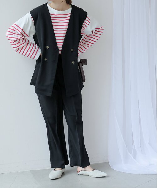 frames RAY CASSIN（フレームスレイカズン）の「ワイドスラックスパンツ セットアップ可（スラックス・レディース・ブラック/ベージュ/グリーン系/イエロー系・FREE）」の8枚目の写真