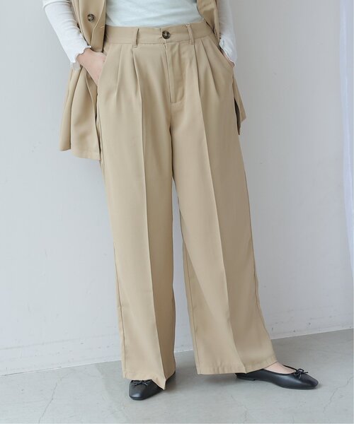 frames RAY CASSIN（フレームスレイカズン）の「ワイドスラックスパンツ セットアップ可（スラックス・レディース・ブラック/ベージュ/グリーン系/イエロー系・FREE）」の20枚目の写真