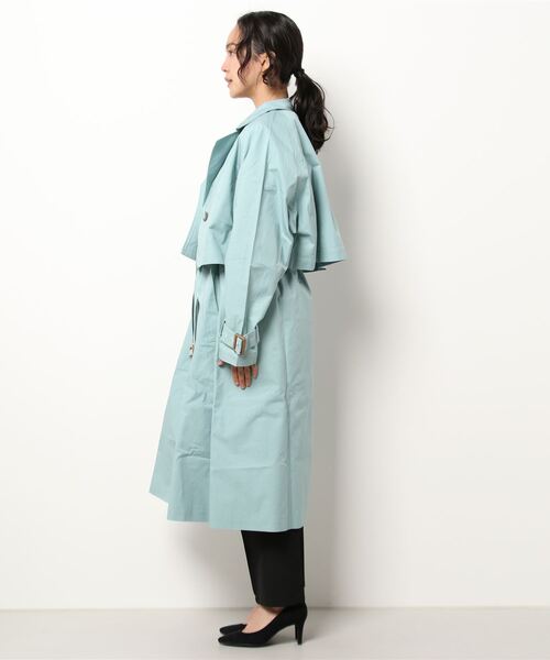 Lui's（ルイス）の「マルチWAYトレンチコート（トレンチコート・レディース・ベージュ/サックスブルー・FREE）」の4枚目の写真