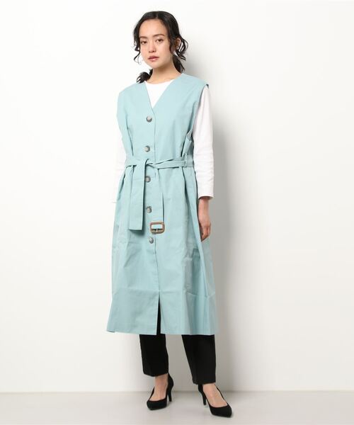 Lui's（ルイス）の「マルチWAYトレンチコート（トレンチコート・レディース・ベージュ/サックスブルー・FREE）」の3枚目の写真