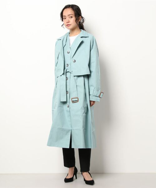 Lui's（ルイス）の「マルチWAYトレンチコート（トレンチコート・レディース・ベージュ/サックスブルー・FREE）」の20枚目の写真