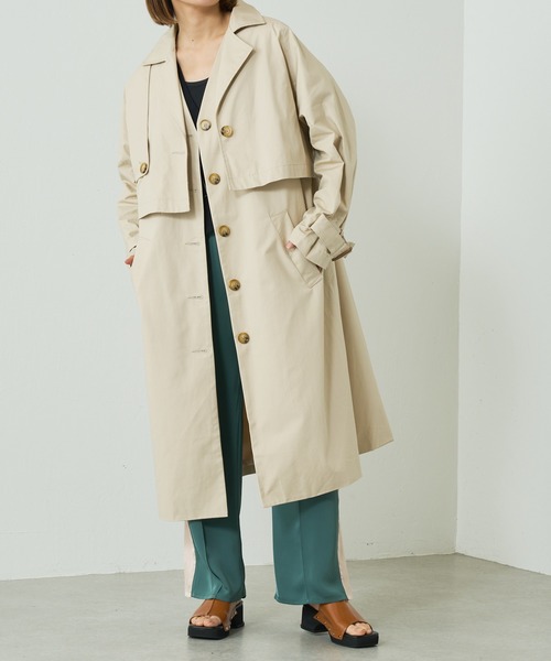 Lui's（ルイス）の「マルチWAYトレンチコート（トレンチコート・レディース・ベージュ/サックスブルー・FREE）」の22枚目の写真