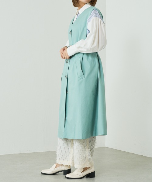 Lui's（ルイス）の「マルチWAYトレンチコート（トレンチコート・レディース・ベージュ/サックスブルー・FREE）」の9枚目の写真