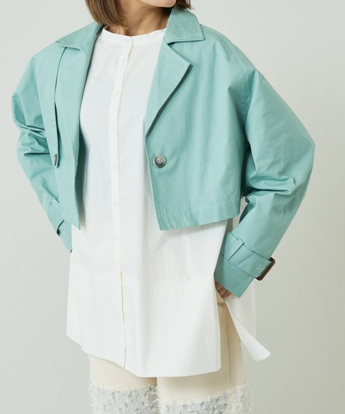 Lui's（ルイス）の「マルチWAYトレンチコート（トレンチコート・レディース・ベージュ/サックスブルー・FREE）」の7枚目の写真