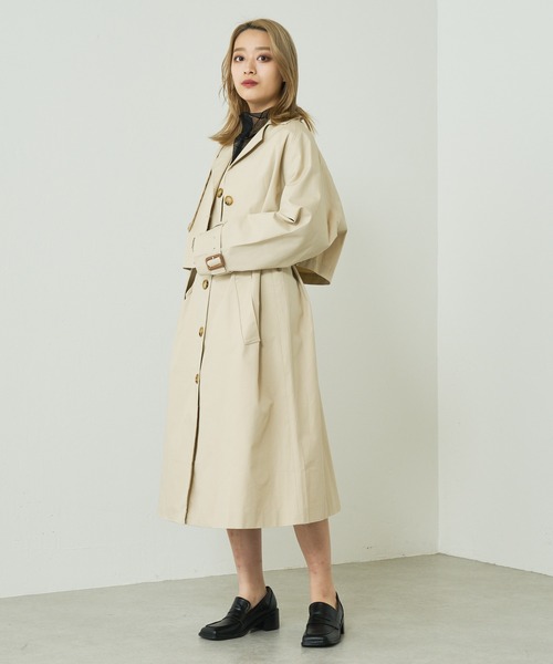 Lui's（ルイス）の「マルチWAYトレンチコート（トレンチコート・レディース・ベージュ/サックスブルー・FREE）」の16枚目の写真