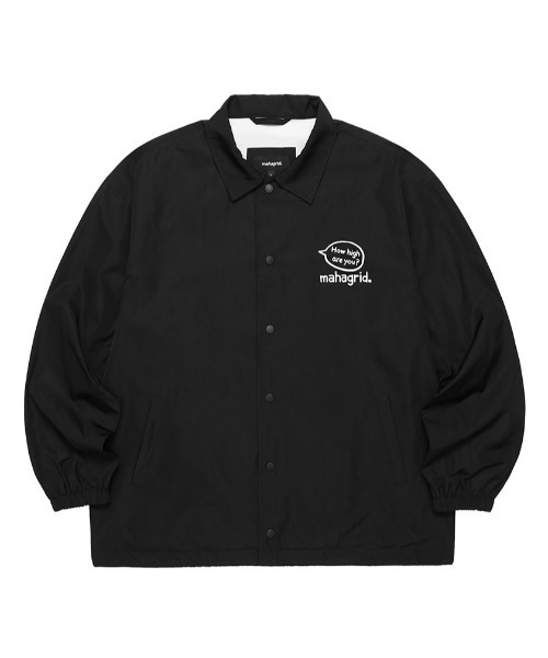 MAHAGRID(マハグリッド)の「【mahagrid】SHROOMS COACH JACKET / マハグリッド マッシュルーム キャラクター コーチジャケット(ナイロンジャケット・メンズ・ブラック/グレイッシュブルー・SMALL/MEDIUM/LARGE)」の5枚目の写真