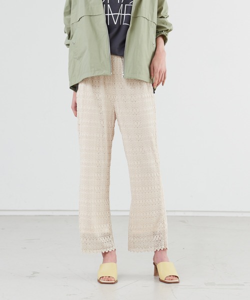 abahouse mavie（アバハウスマヴィ）の「ﾚｰｽﾊﾟﾝﾂ（その他パンツ・レディース・ブラック/アイボリー/ブラウン・フリー）」の2枚目の写真