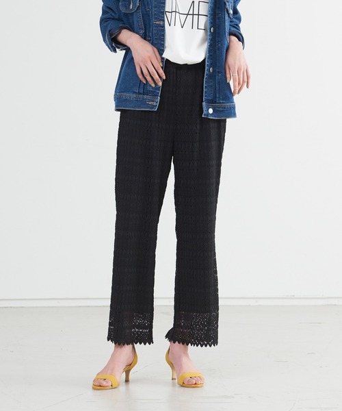 abahouse mavie（アバハウスマヴィ）の「ﾚｰｽﾊﾟﾝﾂ（その他パンツ・レディース・ブラック/アイボリー/ブラウン・フリー）」の3枚目の写真