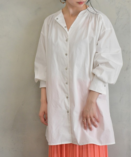 BKhome(ビーケーホーム)の「ブロードブラウス(シャツ/ブラウス・レディース・ピンク/ホワイト/ライトブルー・FREE)」の1枚目の写真