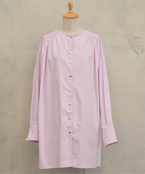 BKhome(ビーケーホーム)の「ブロードブラウス(シャツ/ブラウス・レディース・ピンク/ホワイト/ライトブルー・FREE)」の3枚目の写真