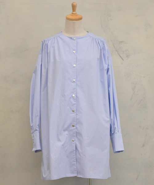 BKhome(ビーケーホーム)の「ブロードブラウス(シャツ/ブラウス・レディース・ピンク/ホワイト/ライトブルー・FREE)」の2枚目の写真