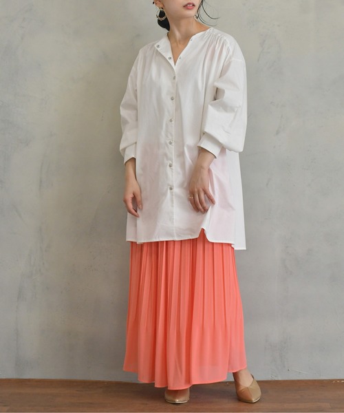 BKhome(ビーケーホーム)の「ブロードブラウス(シャツ/ブラウス・レディース・ピンク/ホワイト/ライトブルー・FREE)」の4枚目の写真