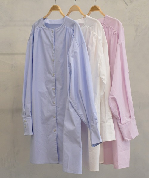 BKhome(ビーケーホーム)の「ブロードブラウス(シャツ/ブラウス・レディース・ピンク/ホワイト/ライトブルー・FREE)」の13枚目の写真