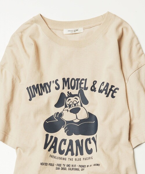 FREAK'S STORE(フリークスストア)の「【WEB限定】JIMMY'S MOTEL CAFE Tシャツ(Tシャツ/カットソー・レディース・ナチュラル/ブラック/ブルー/パープル・フリ-)」の13枚目の写真
