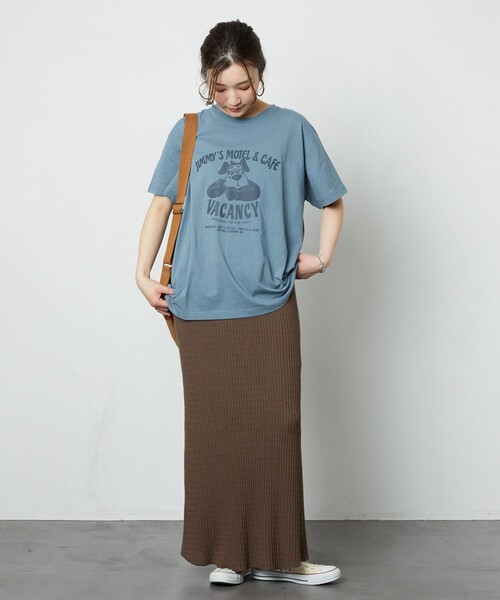 FREAK'S STORE(フリークスストア)の「【WEB限定】JIMMY'S MOTEL CAFE Tシャツ(Tシャツ/カットソー・レディース・ナチュラル/ブラック/ブルー/パープル・フリ-)」の15枚目の写真