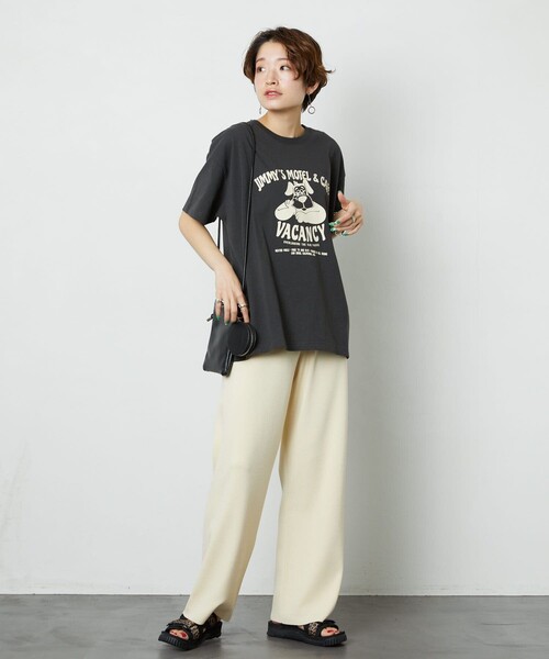 FREAK'S STORE(フリークスストア)の「【WEB限定】JIMMY'S MOTEL CAFE Tシャツ(Tシャツ/カットソー・レディース・ナチュラル/ブラック/ブルー/パープル・フリ-)」の21枚目の写真
