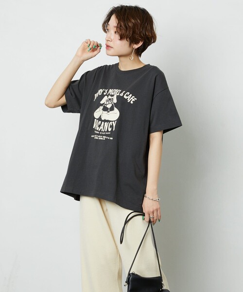 FREAK'S STORE(フリークスストア)の「【WEB限定】JIMMY'S MOTEL CAFE Tシャツ(Tシャツ/カットソー・レディース・ナチュラル/ブラック/ブルー/パープル・フリ-)」の22枚目の写真