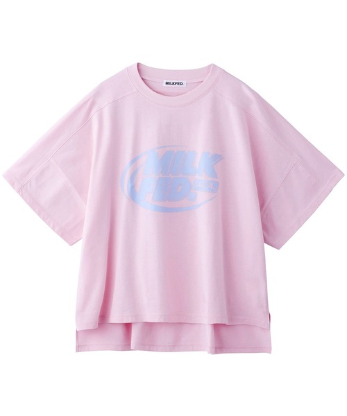 MILKFED.（ミルクフェド）の「DEFORMED LOGO BIG TOP（Tシャツ/カットソー・レディース・ホワイト/ブラック/ライトピンク・ONE SIZE）」の9枚目の写真