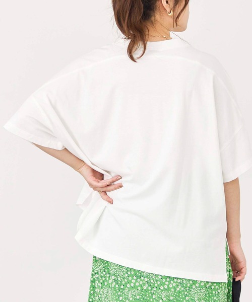 MILKFED.（ミルクフェド）の「DEFORMED LOGO BIG TOP（Tシャツ/カットソー・レディース・ホワイト/ブラック/ライトピンク・ONE SIZE）」の10枚目の写真