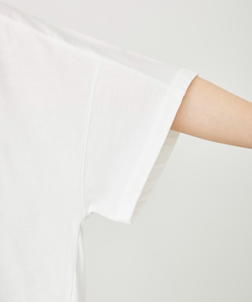 MILKFED.（ミルクフェド）の「DEFORMED LOGO BIG TOP（Tシャツ/カットソー・レディース・ホワイト/ブラック/ライトピンク・ONE SIZE）」の7枚目の写真