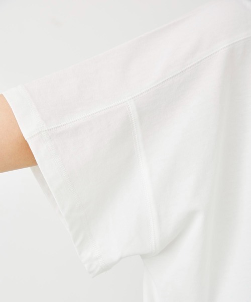 MILKFED.（ミルクフェド）の「DEFORMED LOGO BIG TOP（Tシャツ/カットソー・レディース・ホワイト/ブラック/ライトピンク・ONE SIZE）」の13枚目の写真