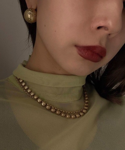 Ameri(アメリ)の「3WAY GRAIN CHAIN NECKLACE(ネックレス・レディース・シルバー/ゴールド・FREE)」の4枚目の写真