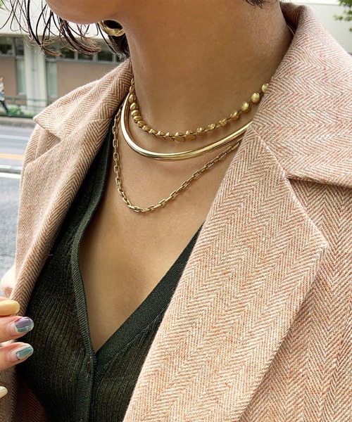 Ameri(アメリ)の「3WAY GRAIN CHAIN NECKLACE(ネックレス・レディース・シルバー/ゴールド・FREE)」の5枚目の写真