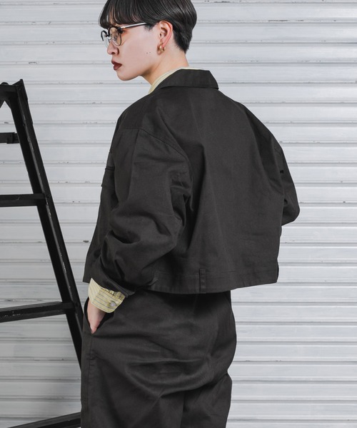 kutir（クティール）の「セットアップ可　ミリタリーショートジャケット（ミリタリージャケット・レディース・アイボリー/チャコールグレー・FREE）」の9枚目の写真