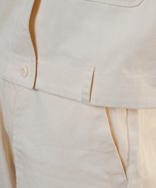 kutir（クティール）の「セットアップ可　ミリタリーショートジャケット（ミリタリージャケット・レディース・アイボリー/チャコールグレー・FREE）」の15枚目の写真