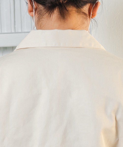 kutir（クティール）の「セットアップ可　ミリタリーショートジャケット（ミリタリージャケット・レディース・アイボリー/チャコールグレー・FREE）」の16枚目の写真