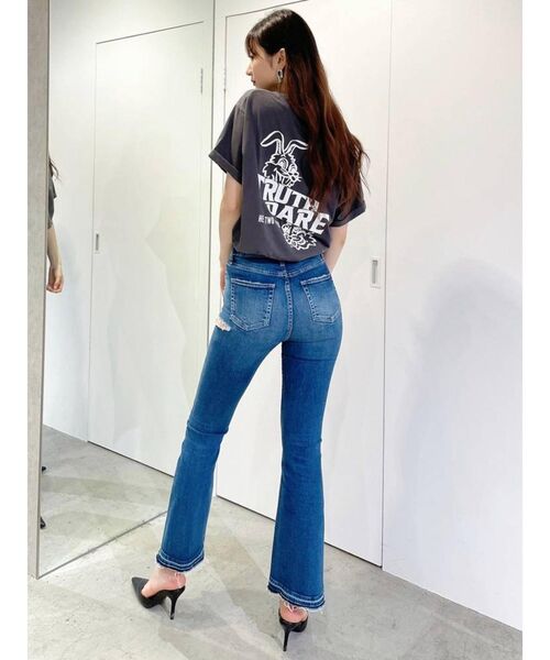 GYDA（ジェイダ）の「TRUTH/DARE BUNNYポケットTシャツ（Tシャツ/カットソー・レディース・チャコールグレー/パープル/オフホワイト・FREE）」の20枚目の写真