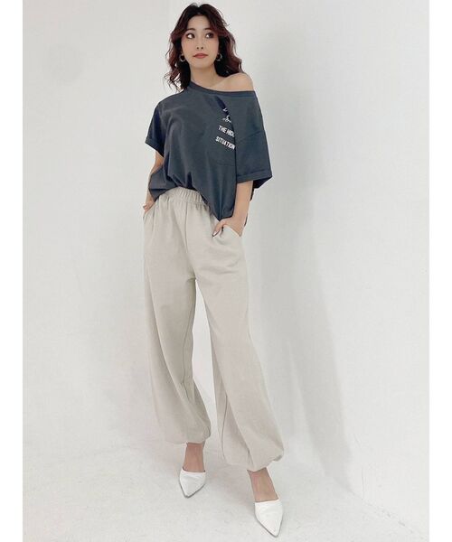 GYDA（ジェイダ）の「TRUTH/DARE BUNNYポケットTシャツ（Tシャツ/カットソー・レディース・チャコールグレー/パープル/オフホワイト・FREE）」の21枚目の写真