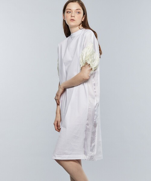 TOGA PULLA(トーガ プルラ)の「【TOGA PULLA/トーガプルラ】キュプラジャージードレス TP21-JH286(ワンピース・レディース・ホワイト/ブラック・36)」の7枚目の写真
