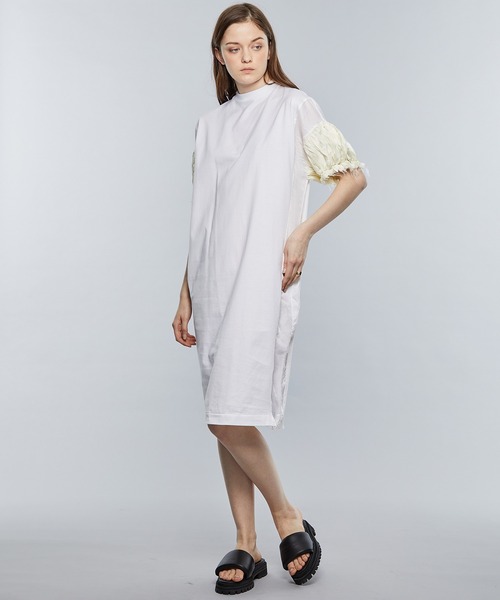 TOGA PULLA(トーガ プルラ)の「【TOGA PULLA/トーガプルラ】キュプラジャージードレス TP21-JH286(ワンピース・レディース・ホワイト/ブラック・36)」の10枚目の写真