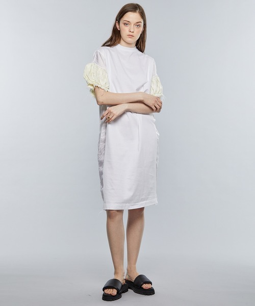 TOGA PULLA(トーガ プルラ)の「【TOGA PULLA/トーガプルラ】キュプラジャージードレス TP21-JH286(ワンピース・レディース・ホワイト/ブラック・36)」の11枚目の写真
