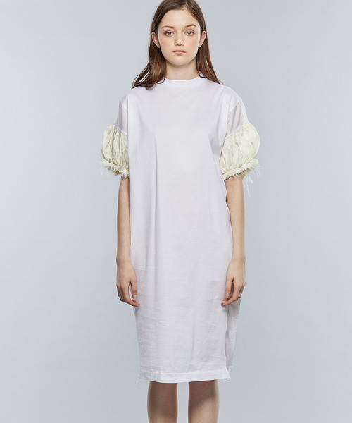 TOGA PULLA(トーガ プルラ)の「【TOGA PULLA/トーガプルラ】キュプラジャージードレス TP21-JH286(ワンピース・レディース・ホワイト/ブラック・36)」の13枚目の写真