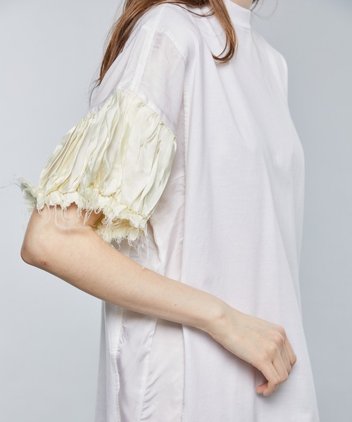 TOGA PULLA(トーガ プルラ)の「【TOGA PULLA/トーガプルラ】キュプラジャージードレス TP21-JH286(ワンピース・レディース・ホワイト/ブラック・36)」の17枚目の写真