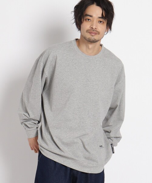 BASECONTROL(ベースコントロール)の「◆コットン天竺 BCロゴグラフィック スーパービッグシルエットロンT(Tシャツ/カットソー・メンズ・ブラック/グレー/アイボリー/アイボリー系・02/03/04)」の3枚目の写真