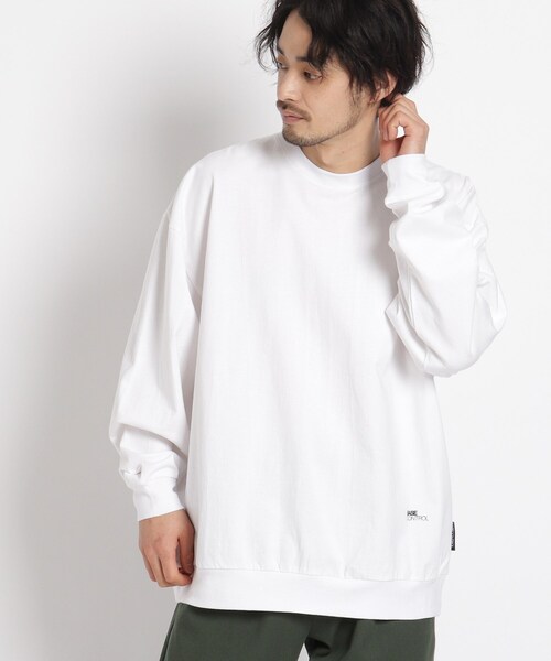 BASECONTROL(ベースコントロール)の「◆コットン天竺 BCロゴグラフィック スーパービッグシルエットロンT(Tシャツ/カットソー・メンズ・ブラック/グレー/アイボリー/アイボリー系・02/03/04)」の1枚目の写真