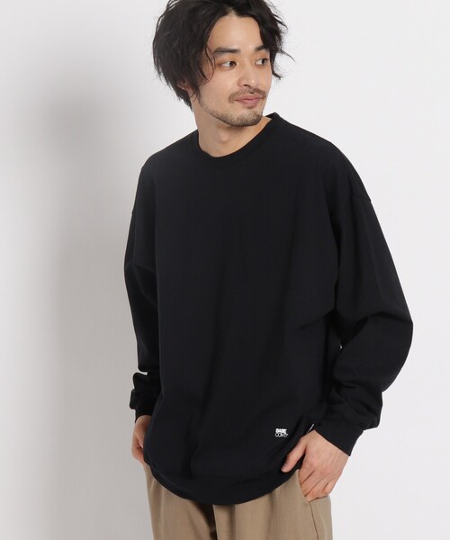 BASECONTROL(ベースコントロール)の「◆コットン天竺 BCロゴグラフィック スーパービッグシルエットロンT(Tシャツ/カットソー・メンズ・ブラック/グレー/アイボリー/アイボリー系・02/03/04)」の2枚目の写真
