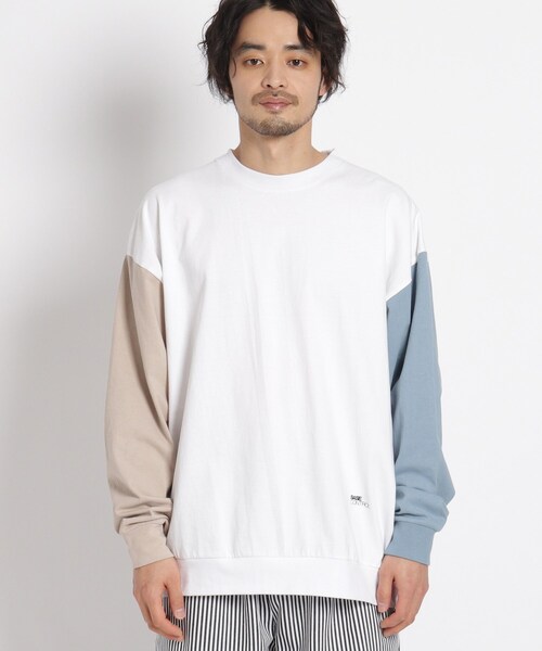 BASECONTROL(ベースコントロール)の「◆コットン天竺 BCロゴグラフィック スーパービッグシルエットロンT(Tシャツ/カットソー・メンズ・ブラック/グレー/アイボリー/アイボリー系・02/03/04)」の5枚目の写真