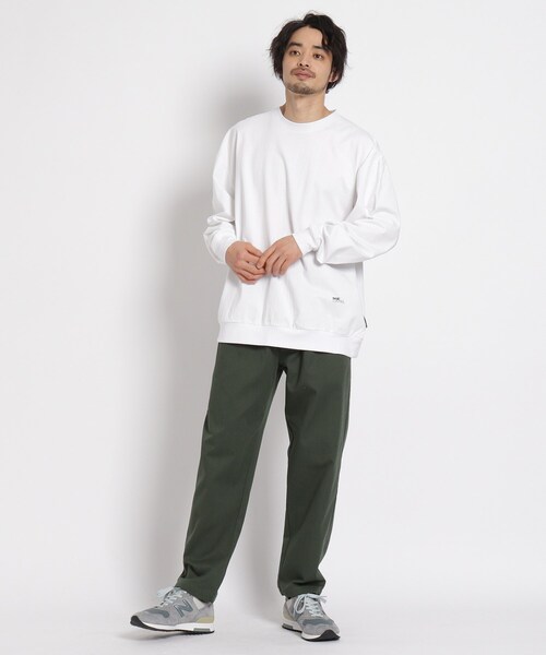 BASECONTROL(ベースコントロール)の「◆コットン天竺 BCロゴグラフィック スーパービッグシルエットロンT(Tシャツ/カットソー・メンズ・ブラック/グレー/アイボリー/アイボリー系・02/03/04)」の13枚目の写真