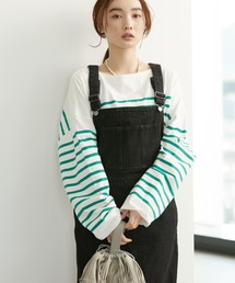 AMERICAN HOLIC | パネルボーダーカットチュニック(Tシャツ/カットソー)