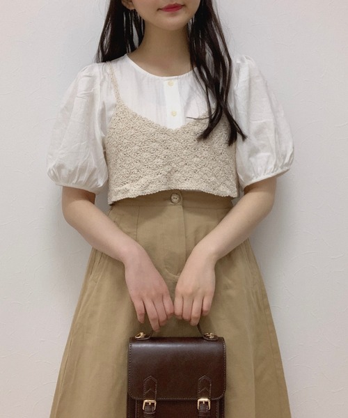 Cham.(チャム)の「Aラインフレアスカート(スカート・レディース・ブラック/ベージュ/ブラウン/オフホワイト・F)」の7枚目の写真