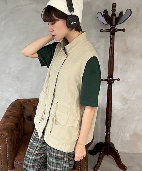 kutir（クティール）の「モッズベスト（ベスト・レディース・ブラック/カーキ/オレンジ/グレイッシュベージュ・FREE）」の20枚目の写真