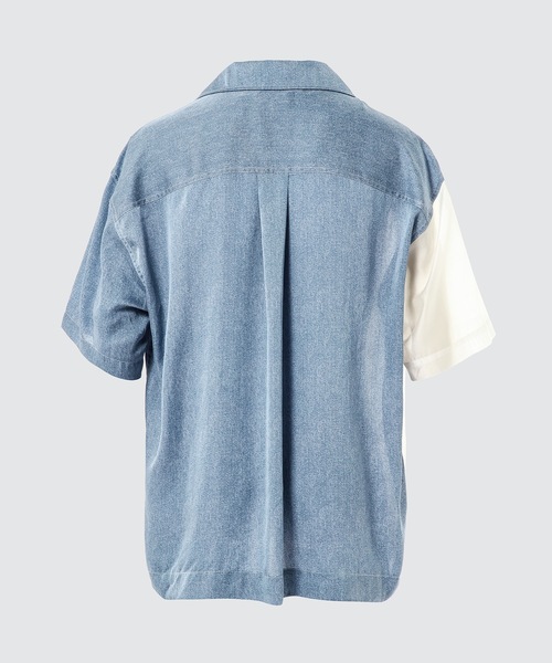 Feng Chen Wang（フェン・チェン・ワン）の「TWO TONE SHIRT（シャツ/ブラウス・メンズ・ブルー系その他・M/S/L）」の2枚目の写真