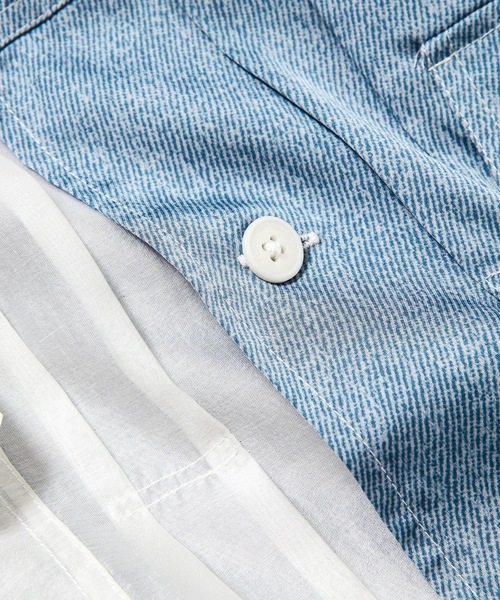 Feng Chen Wang（フェン・チェン・ワン）の「TWO TONE SHIRT（シャツ/ブラウス・メンズ・ブルー系その他・M/S/L）」の3枚目の写真