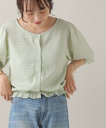 frames RAY CASSIN | 2WAYギンガムブラウス(シャツ/ブラウス)
